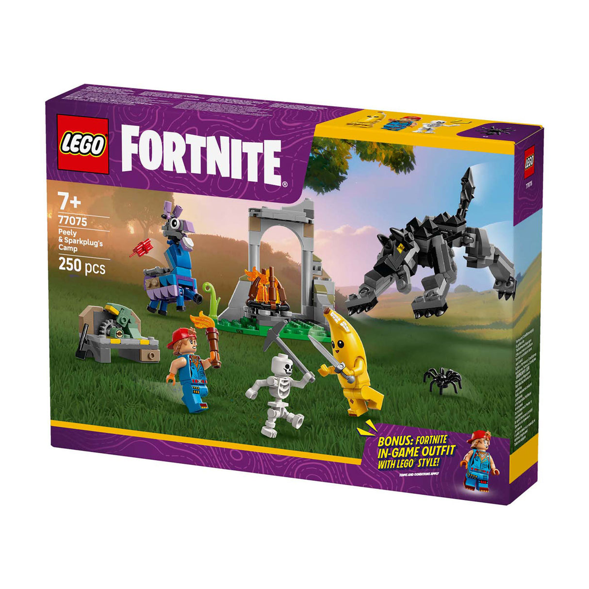 Lego Fortnite 77075 Camp Peely et bougies d'allumage
