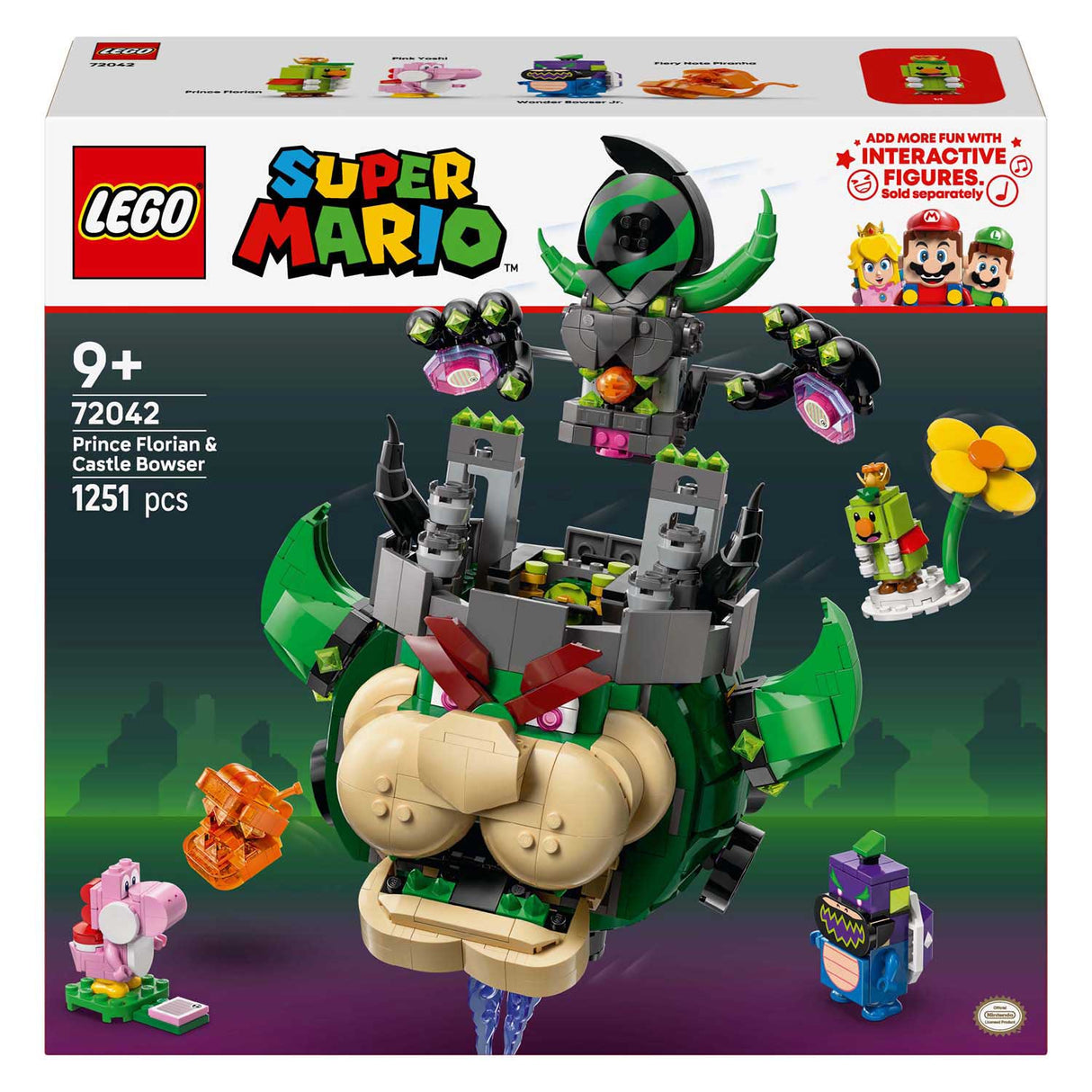 Lego super mario 72042 prince florian och bowser castle