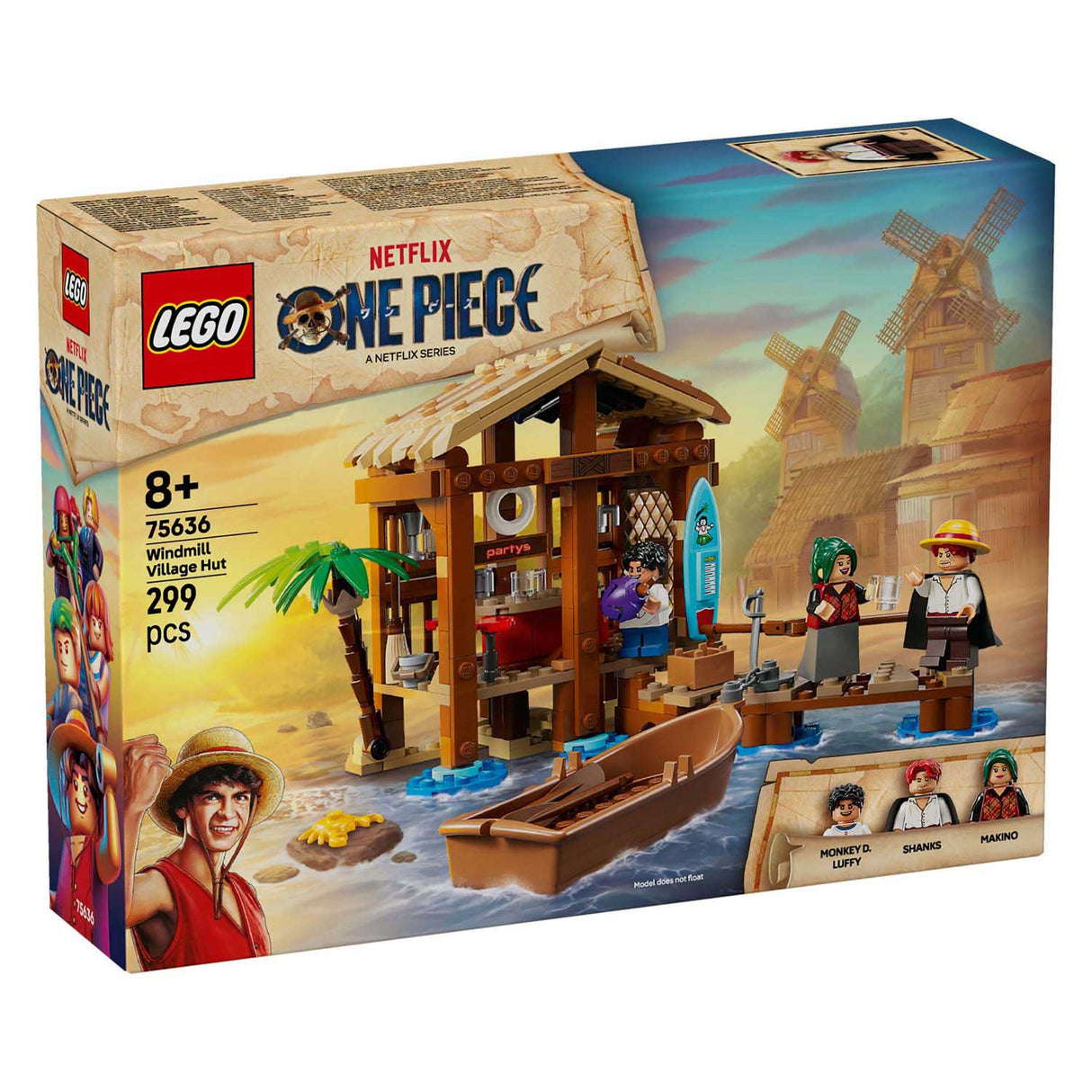 Lego ® one piece hut in windmill village building set - 75636