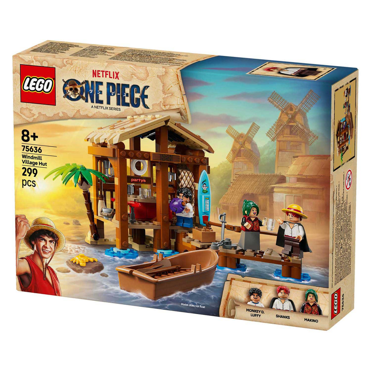 Lego ® one piece hut in windmill village building set - 75636