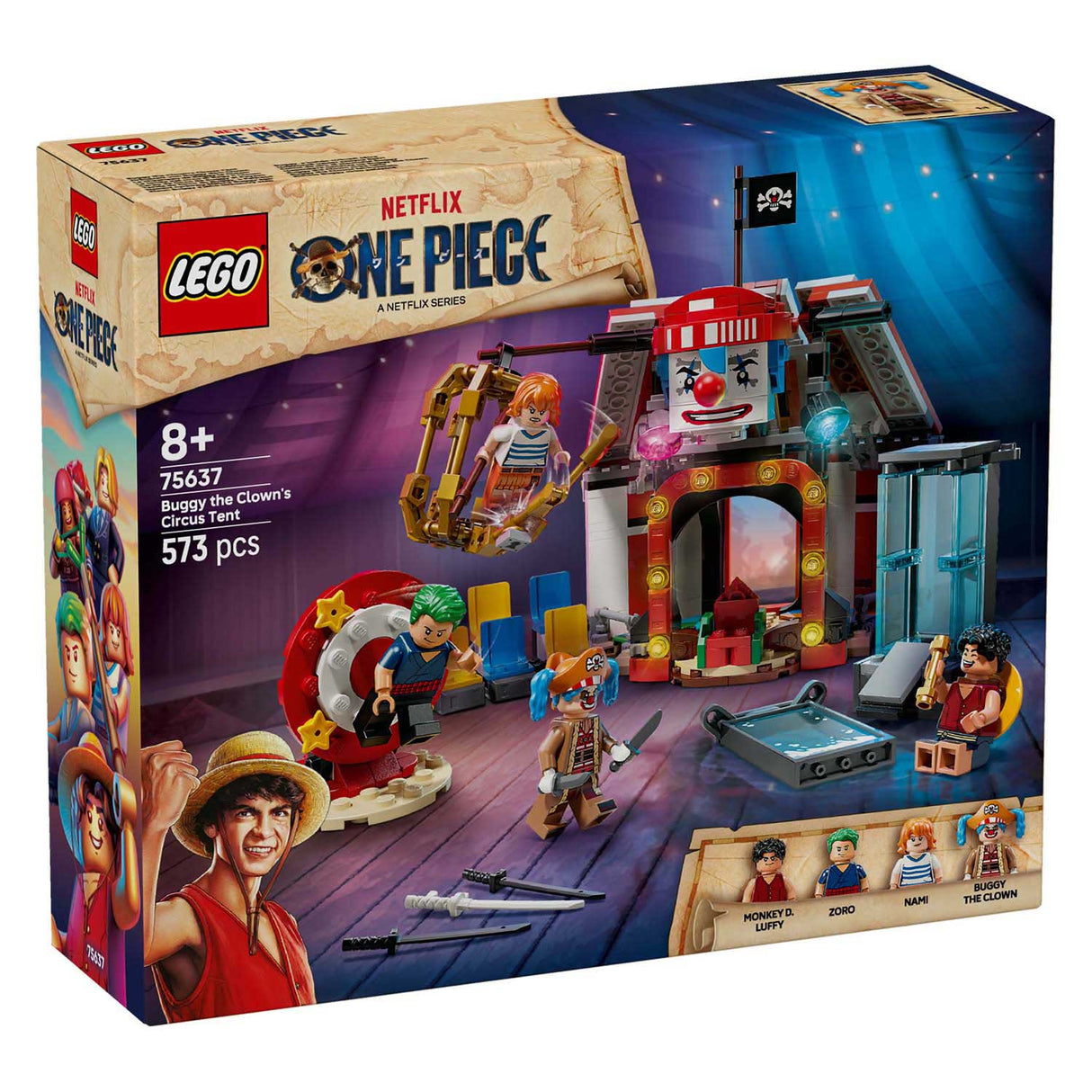 Lego ® one piece circus tent of buggy the clown building set - 75637