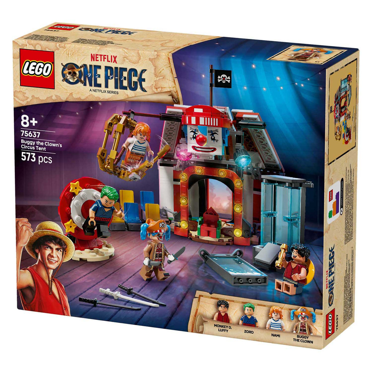 Lego ® one piece circus tent of buggy the clown building set - 75637