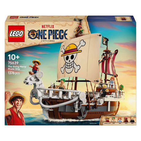 Conjunto de construção Lego ® one piece, o navio pirata indo alegre - 75639