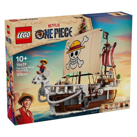 Conjunto de construção Lego ® one piece, o navio pirata indo alegre - 75639