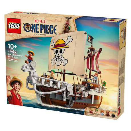 Conjunto de construção Lego ® one piece, o navio pirata indo alegre - 75639