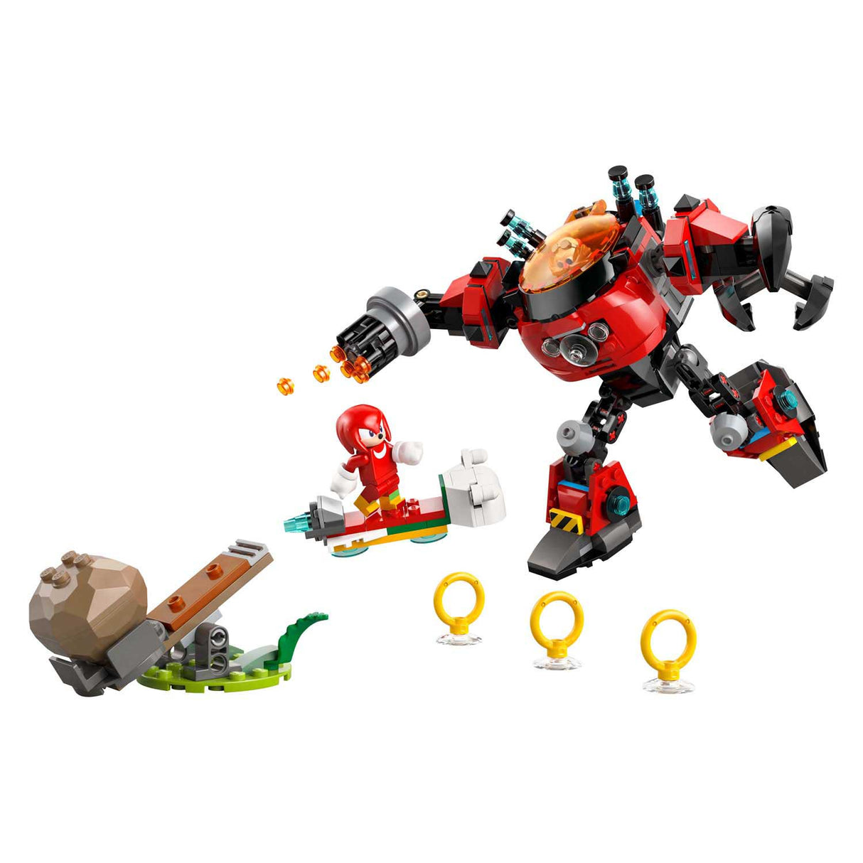 Lego Sonic the Hedgehog - Knuckles vs. Dr. Eggman Egg Crusher Mech Construction Toy (77005)