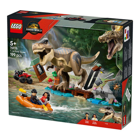 Lego® Jurajski Świat t. Zestaw do budowania ucieczki z rzeki Rex – 76975