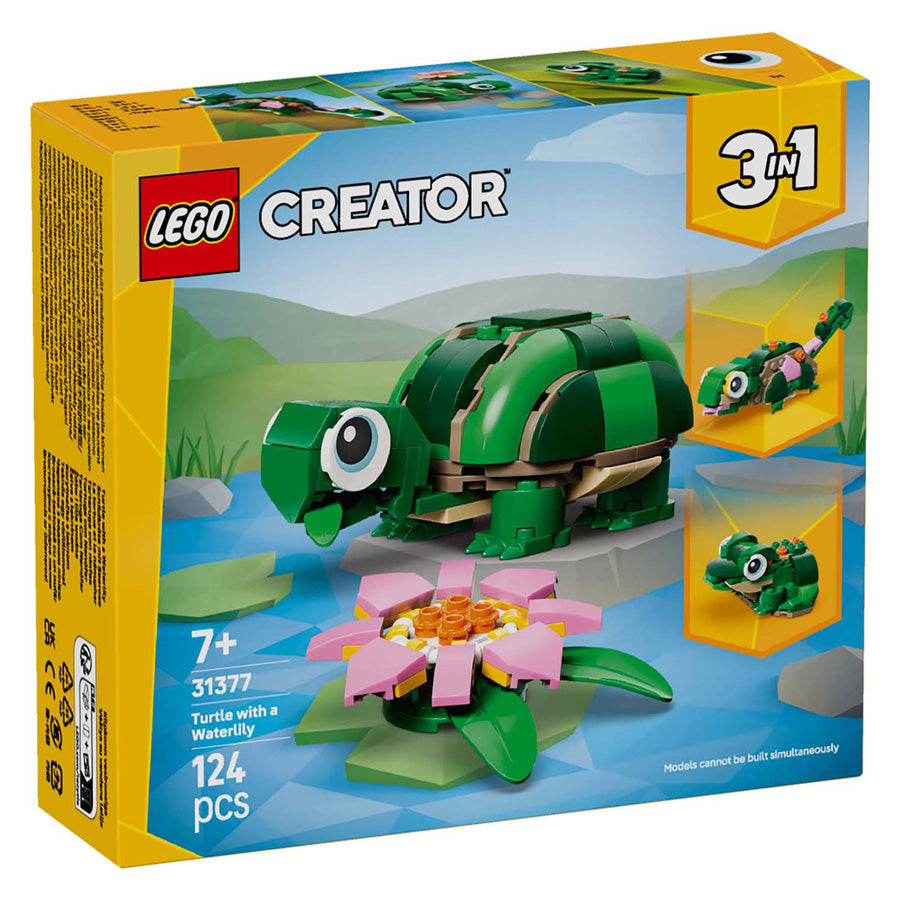 Lego creator 31377 turtle with water lily