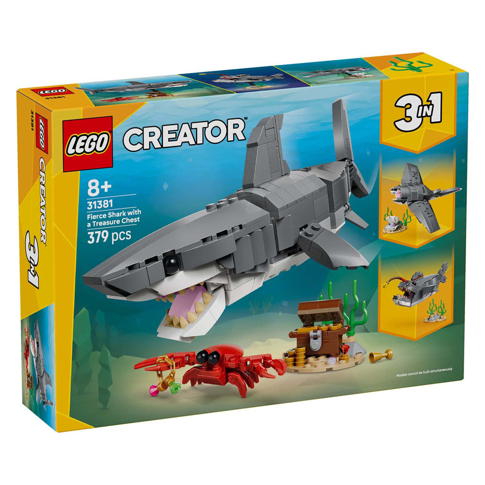 Lego Bauspielzeug „Wilder Hai mit Schatztruhe“ (31381)