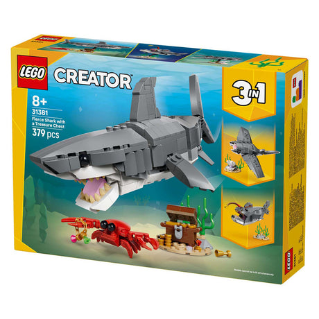 Lego creator 31381 divoký žralok s truhlou s pokladem