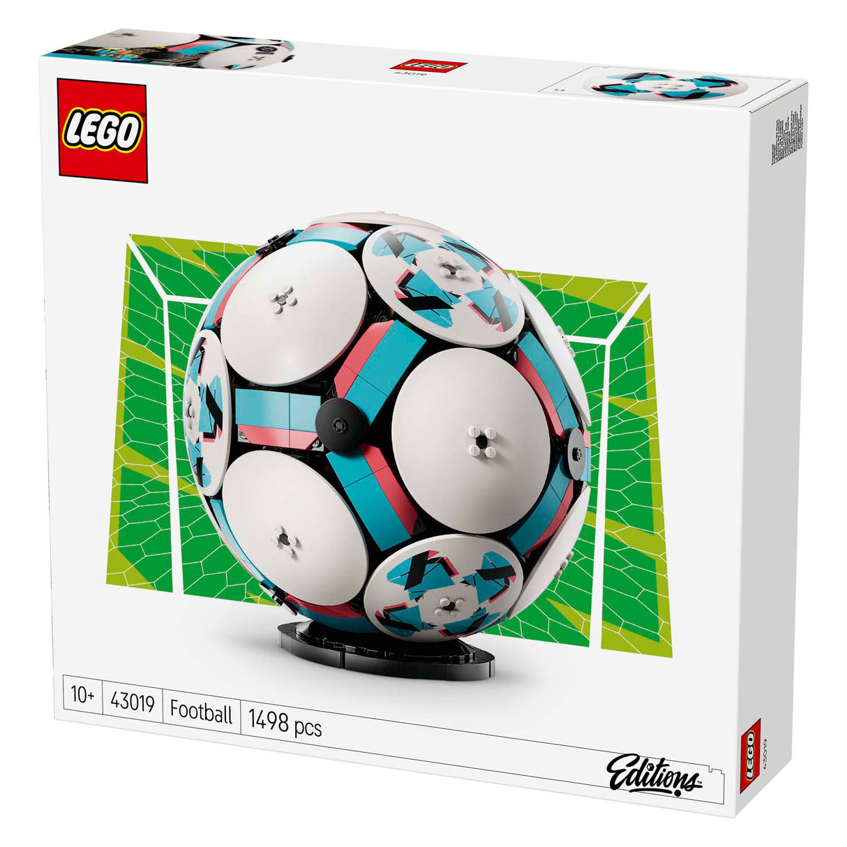 Lego editions voetbal - 3d-display bouwpakket met mini-stadion - verjaardagscadeau voor jongens, meisjes en voetbalfans vanaf 10 jaar - 43019