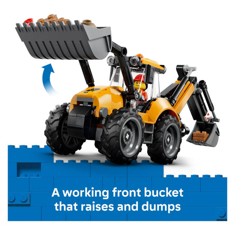 Lego City 60480 Yellow Backhoe Digger