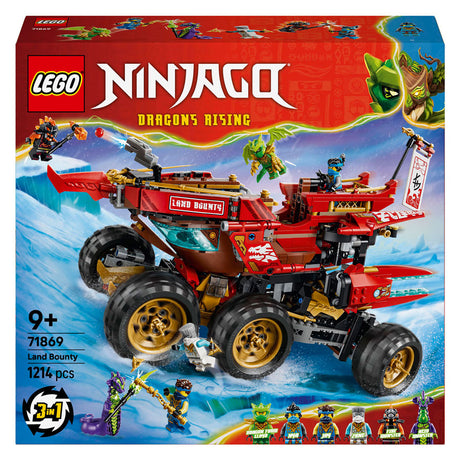 Kit de construção Lego Ninjago Land Bounty com brinquedos de caminhão para crianças 71869