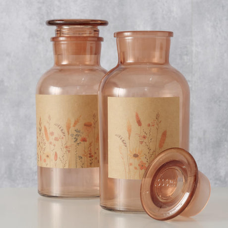 Boltze home pharmacists bottle kornelia 10xh22cm glass