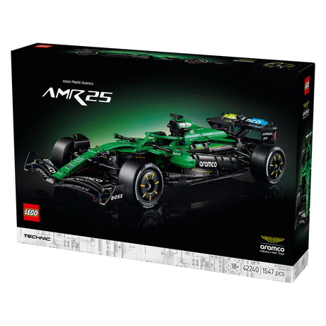 Lego technic aston martin aramco amr25 f1 комплект за построяване на кола за възрастни с модел кола 42240