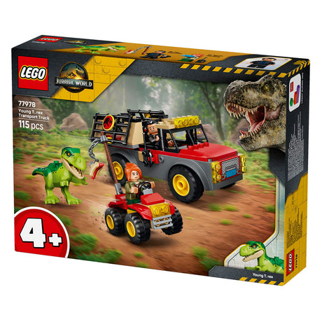 Lego jurassic world jonge t. rex transporttruck dino speelgoed voor kinderen vanaf 4 jaar 77978