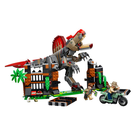 Lego jurassic world spinosaurus ontsnapping dinosaurus speelgoed voor kinderen 77982