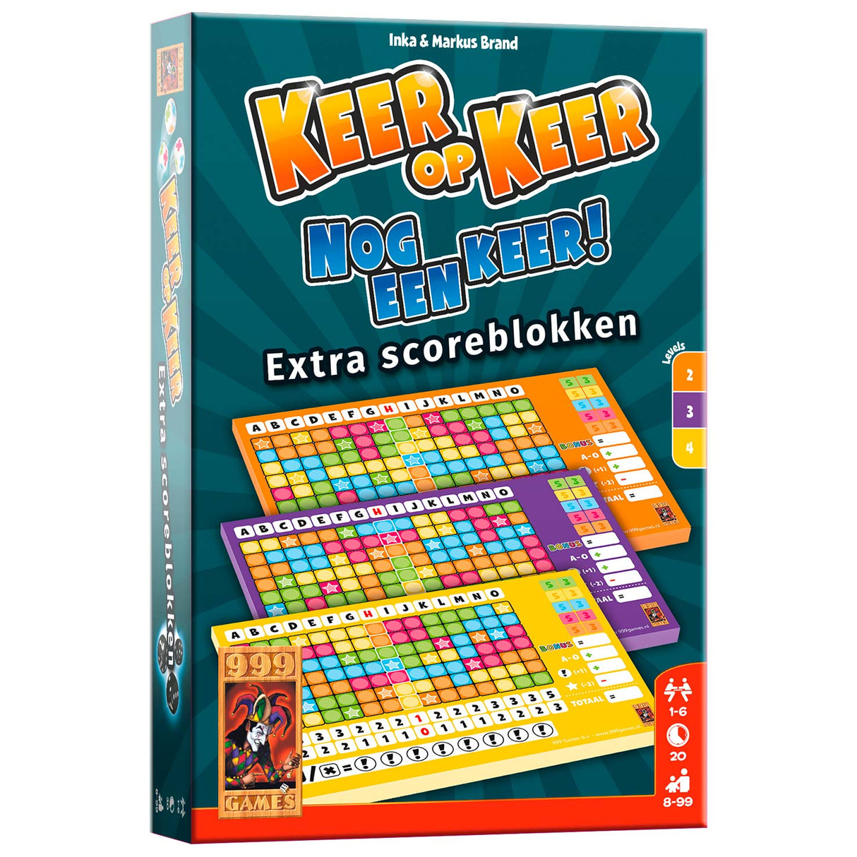 999 Games ScoreBlokken Time and Time Niveau 2 3 4 3 Pieces