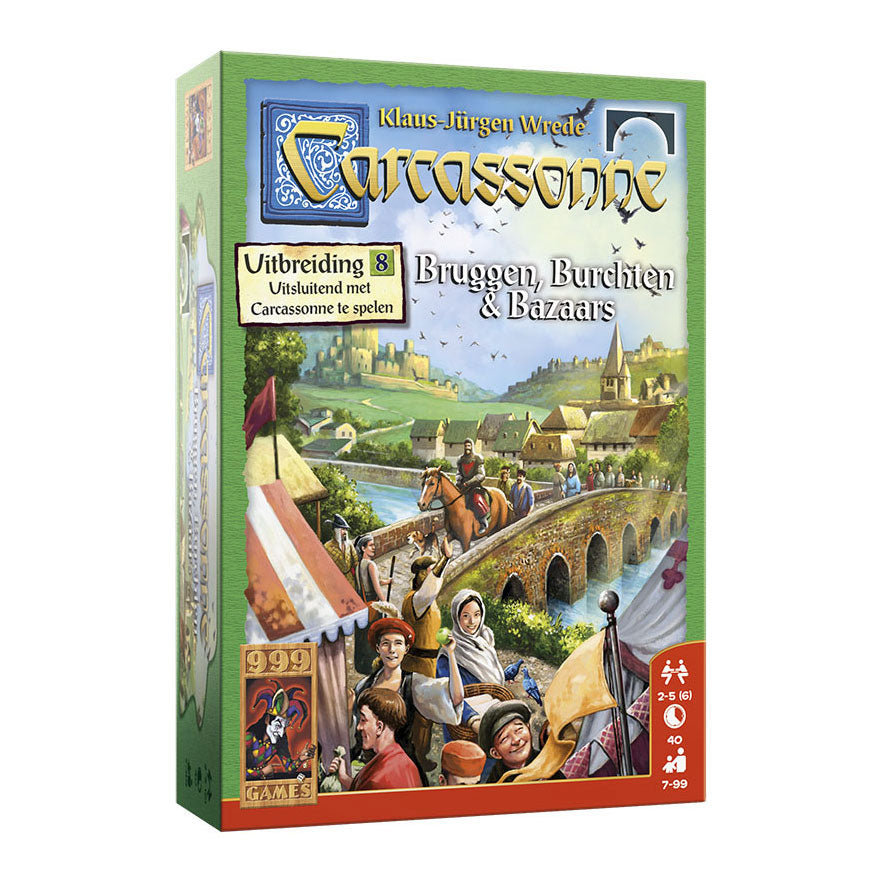 999Games Carcassonne: Bridges, Force i Bazaars Expansion of Game Board Game