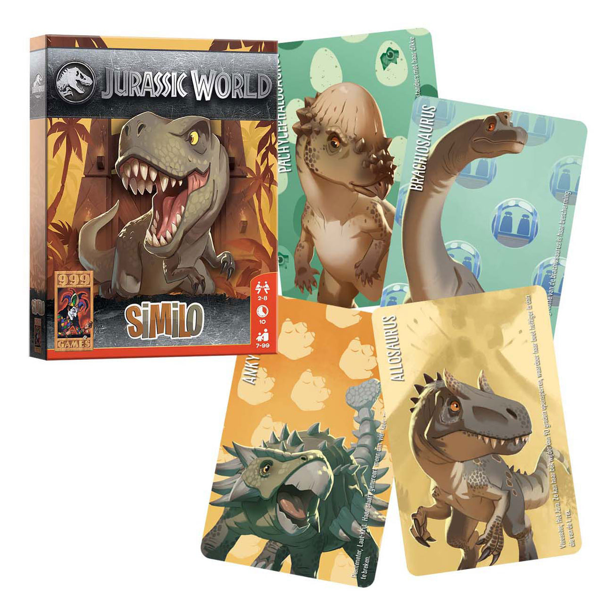 999games Similo: Jurassic World Card Game (Dutch, 2 - 8 Players, 10 Minutes, Ages 7+)
