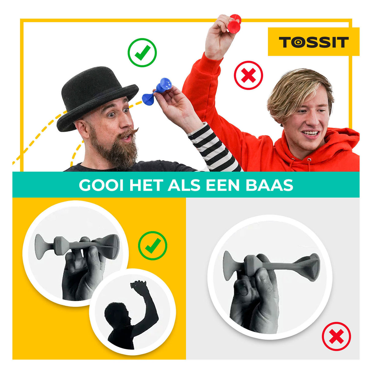 Spiel-Tossit-Starterpaket gelb - blau