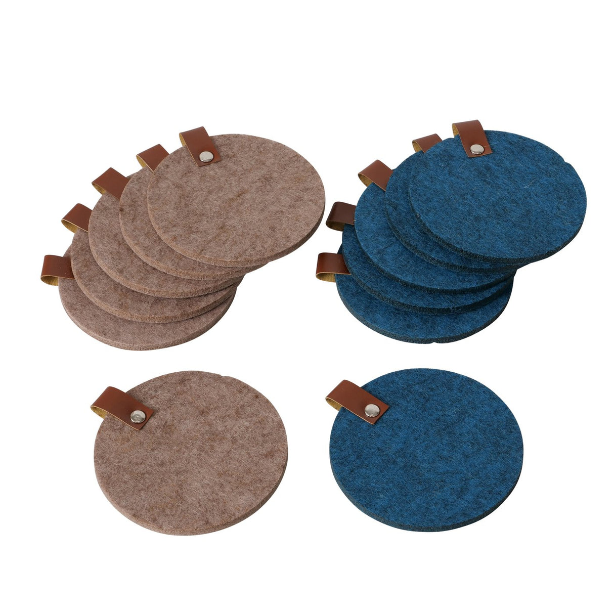 Boltze Home Coaster Filz mat Lieder 6 Stécker d10cm
