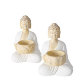 Boltze home tealight holder buddha h15cm 2 assorted