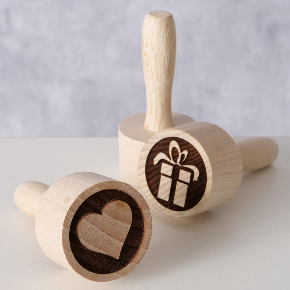 Boltze home cookie stamp with Christmas image set a 3