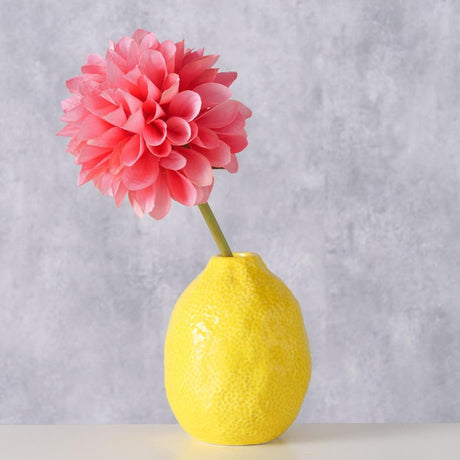 Boltze home vaso limone h12cm giallo dolomite
