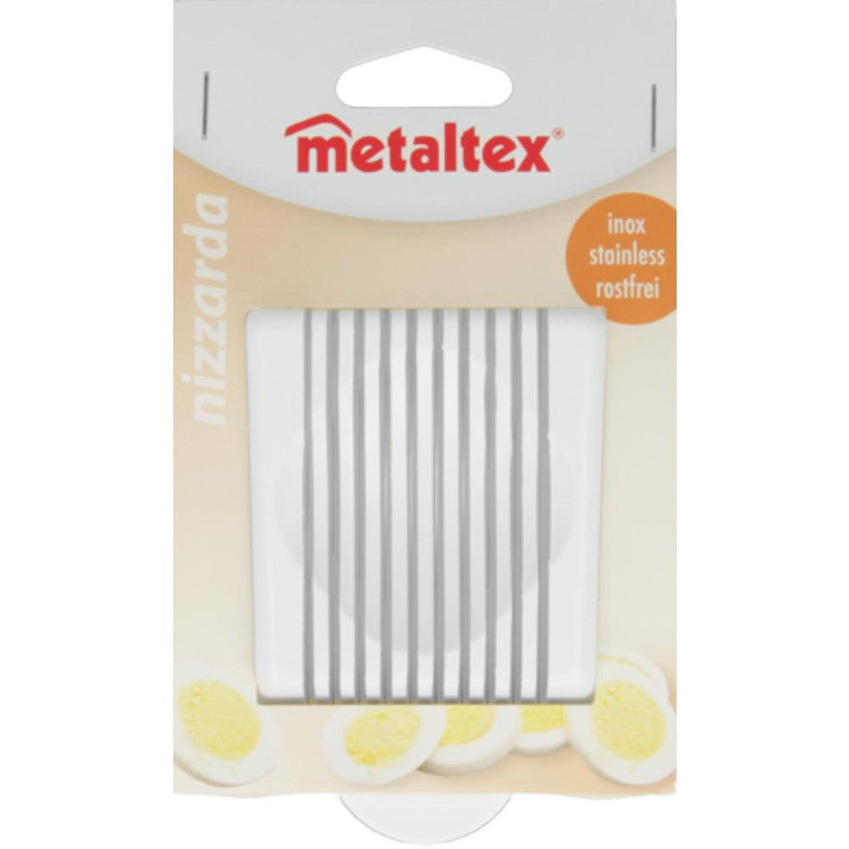 Metaltex stainless steel egg slicer white