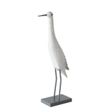 Domáca socha Boltze kovový vták 'jaron' biely d22xš11xv55cm do interiéru