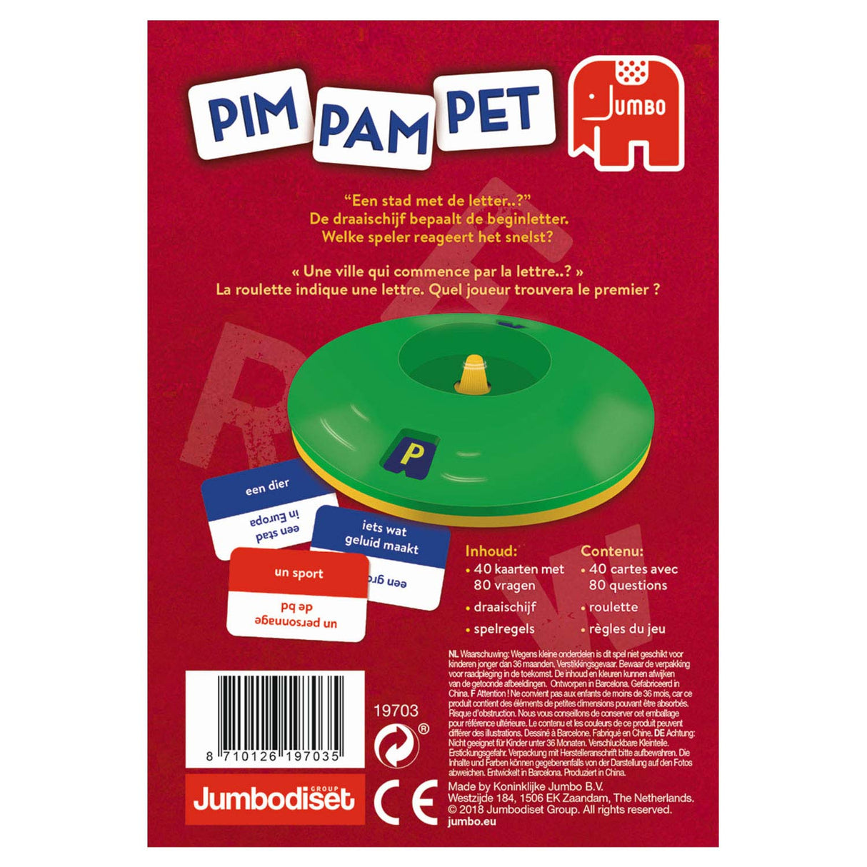 Jumbo Pim Pam Pet Kinderspel