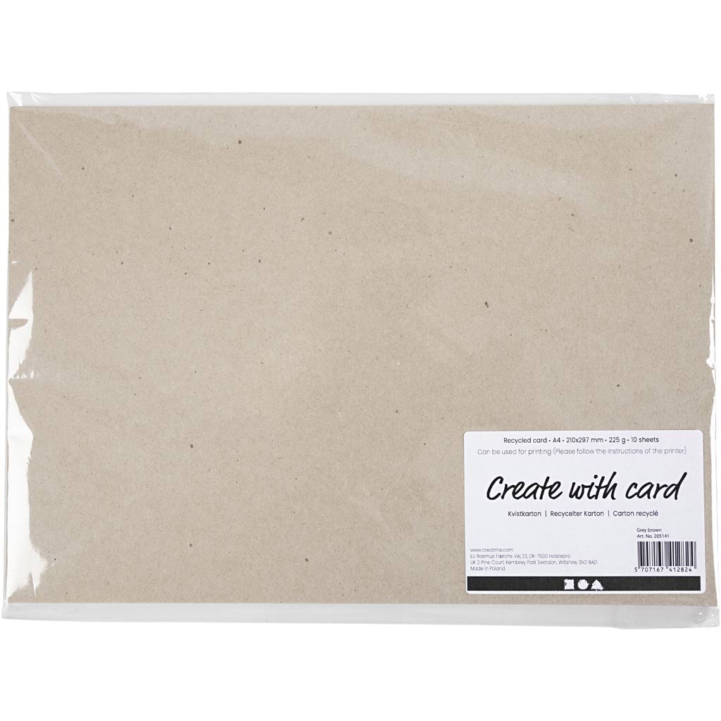 Creativ Firma https: www.cchobby.nl recycled-karton-a4-sheet-210x297-mm-225-gr-gray-brown-10-sheet-1-box