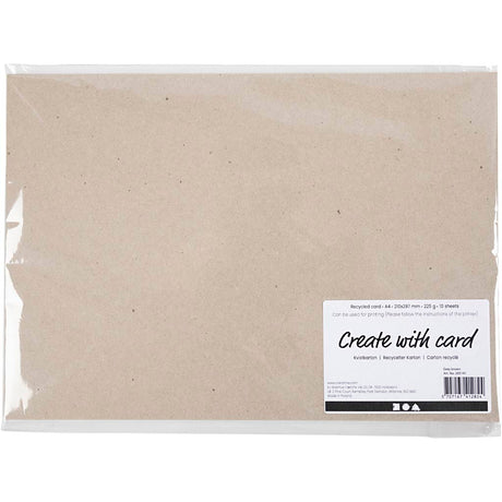 Creativ company recycled cardboard 225gr a4, 10 sheets