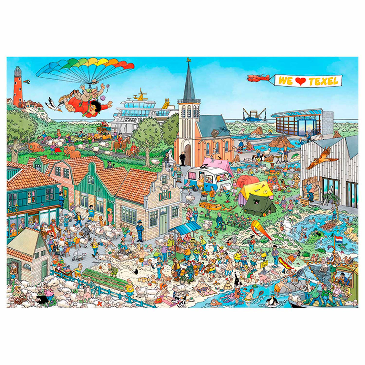 Jan van haasteren jigsaw puzzle - texel, 1000 pcs.