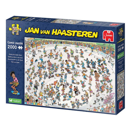 Jan van Haasteren sestavljanka - rolkanje v skledi, 2000 kos.
