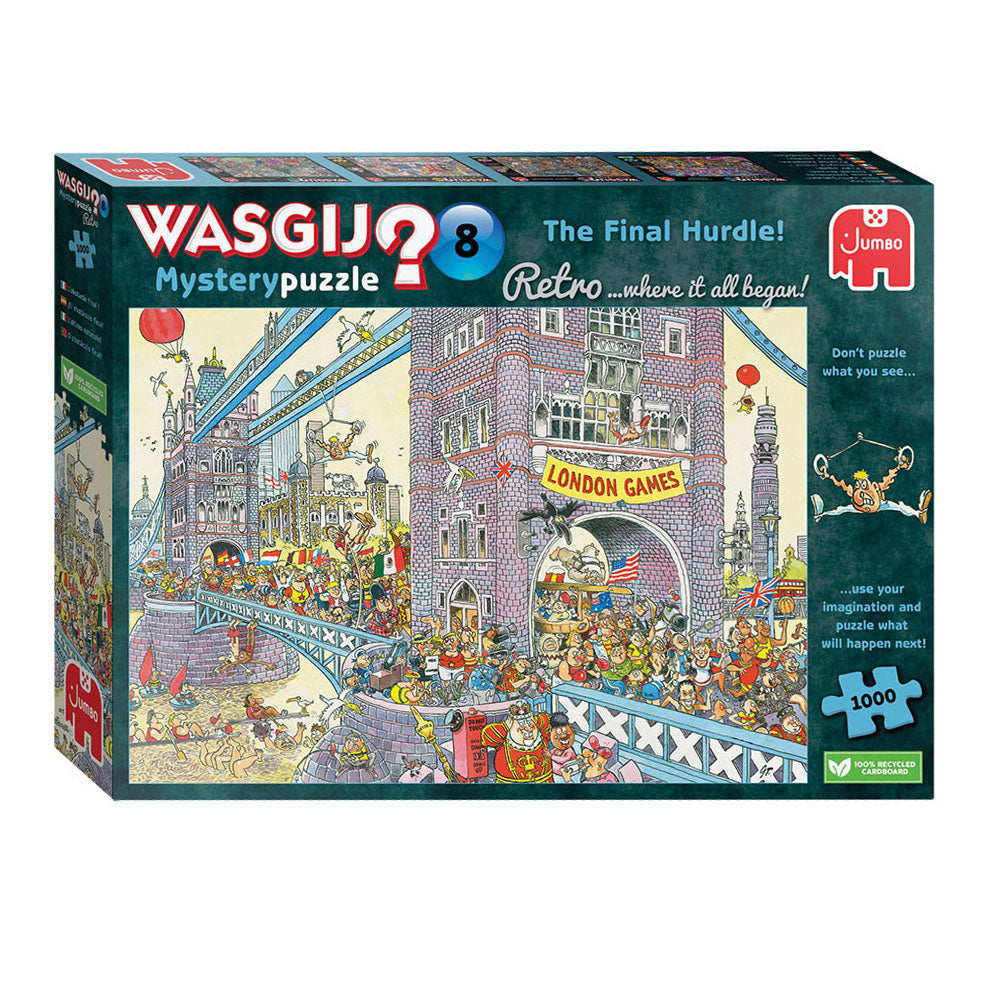 Jumbo Washij Retro Mystery 8 Puzzle Jigsaw - The Last Hurdle!, 1000st.