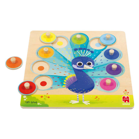 Jumbo Goula - Holzkugelpuzzle Pfau, 9 Stéck.