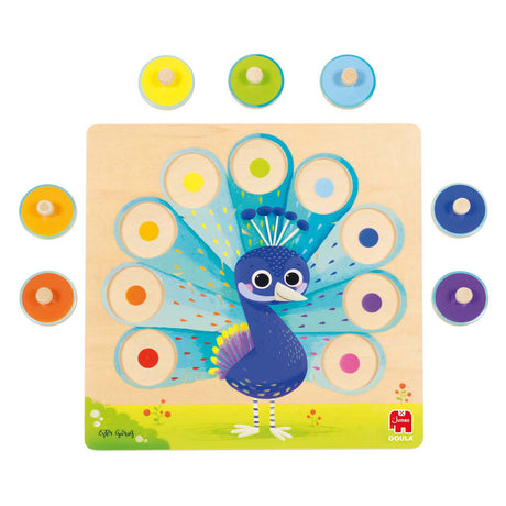 Jumbo Goula - Holzkugelpuzzle Pfau, 9 Stéck.
