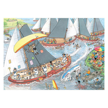 Jumbo jan van haasteren legpuzzel - de kaasmarkt skutsjesilen - 2x1000st.