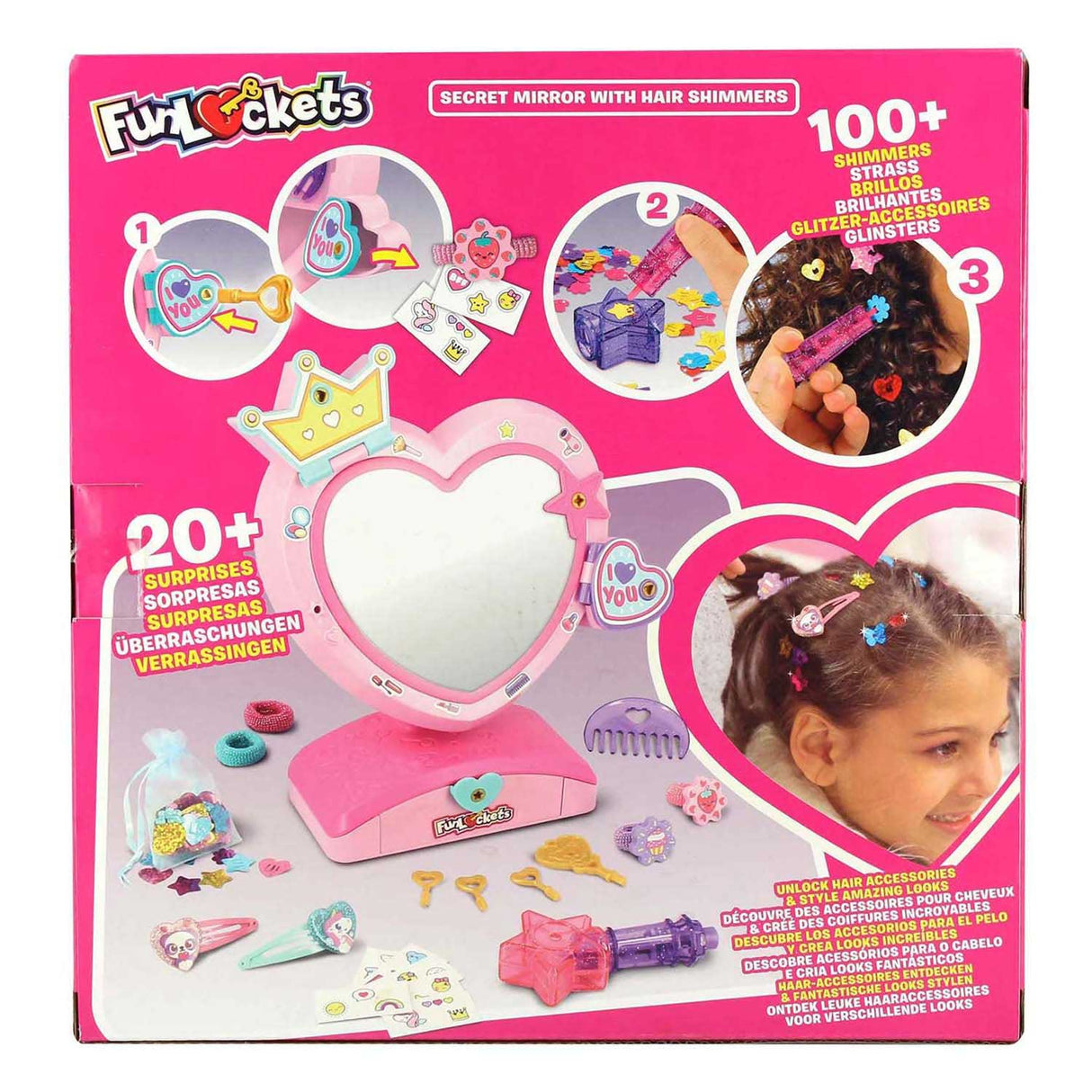 Jumbo funlockets geheime Spigel mat Hoer glitters | 2 stk