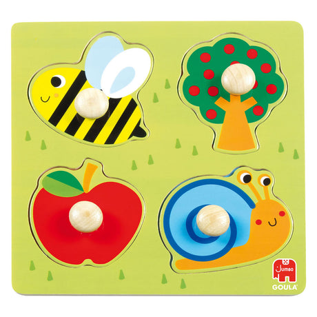 Jumbo Goula peg puzzle orchard - 4pcs.
