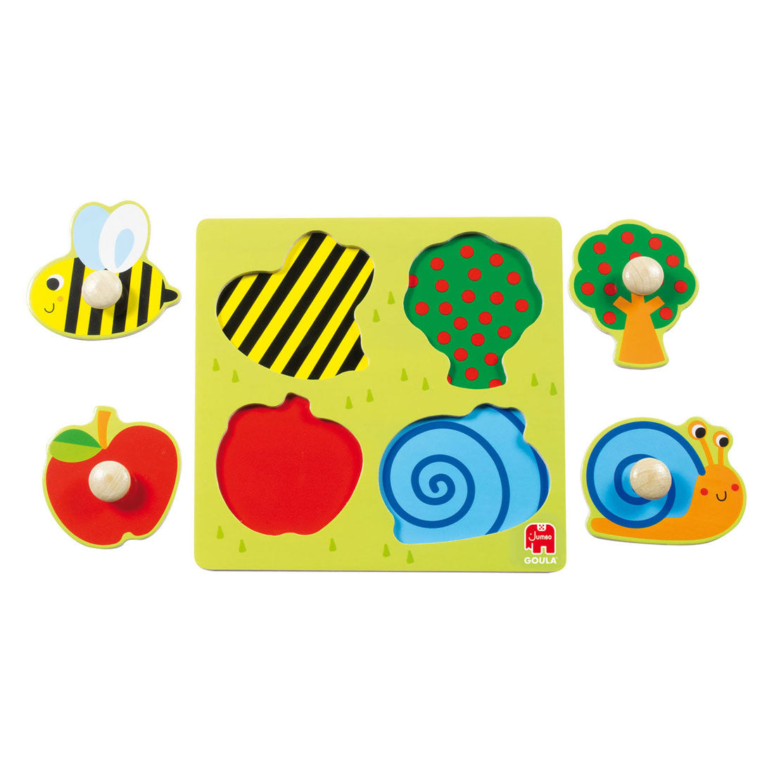 Jumbo Goula peg puzzle orchard - 4pcs.