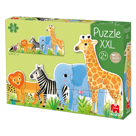 Goula Jumbo Puzzle XXL Jungle from Small to Large - 16 pieces