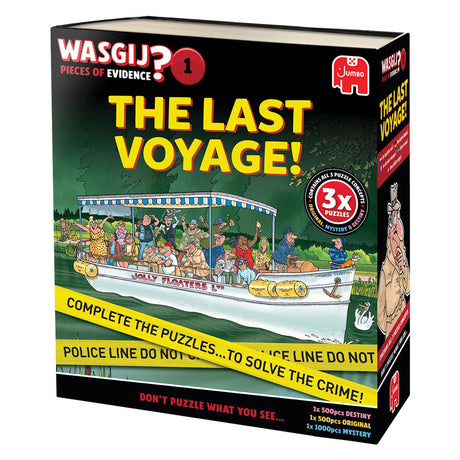 Wasgij pieces of evidence - the last voyage – unieke 3-in-1 puzzel met mysterie