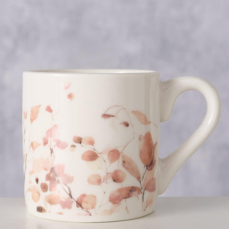 Boltze home cup espresso leaf motif h6cm