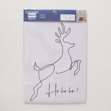Boltze home window stickers nael 3 sheets deer Christmas tree saying 30x40cm