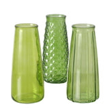Boltze home vase glass green h22.5cm