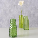 Boltze home vase glass green h22.5cm