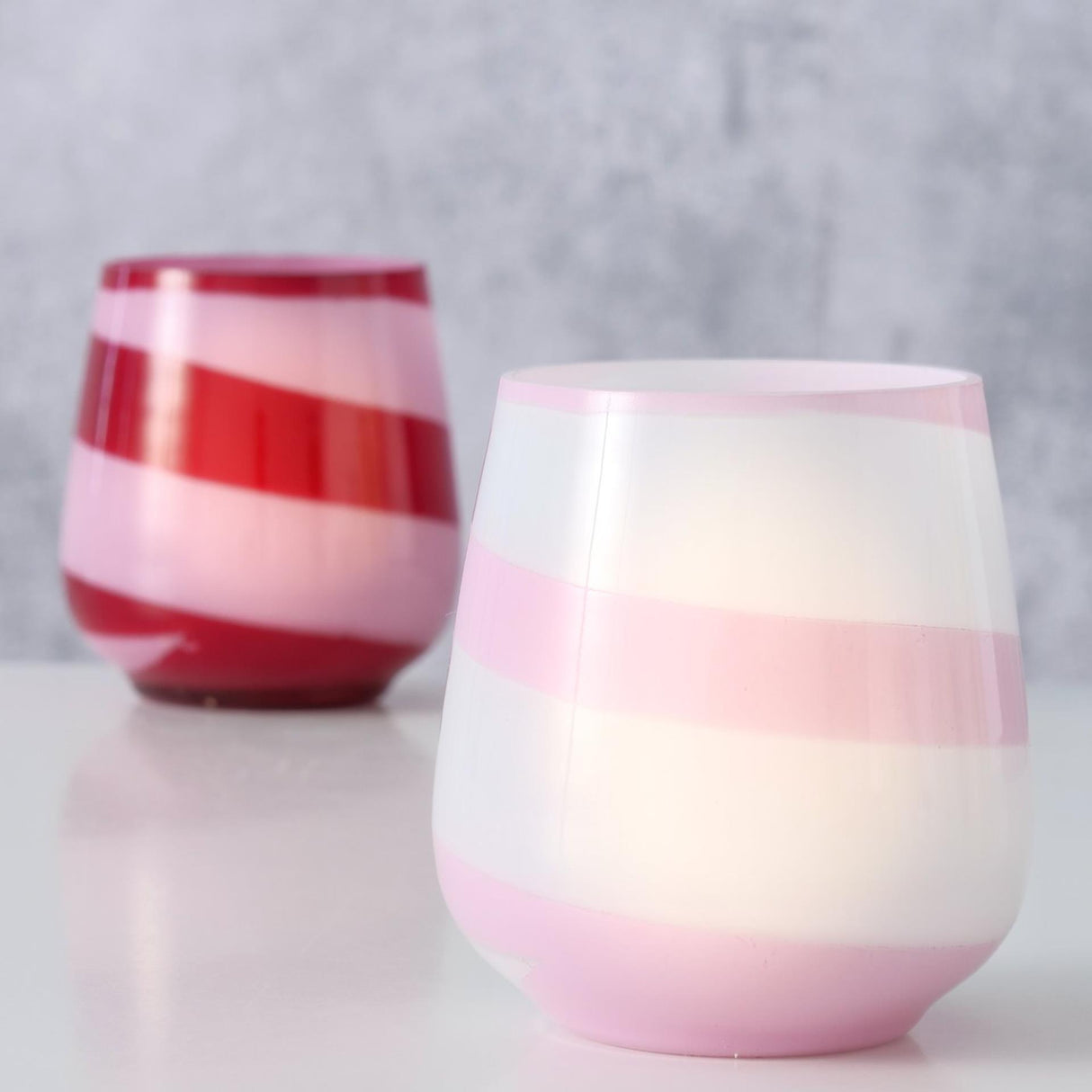 Boltze doheem lantern Sträif rosa 8,5cm